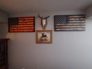 Wooden American Flag - Subdued